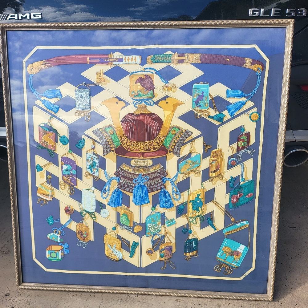 framed Hermes Scarf